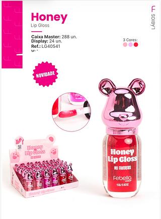 Lip gloss honey pink /24pcs FEBELLA