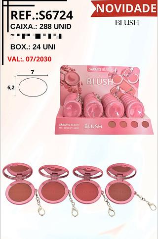 Blush em Pó c/24pçs Sarah´s Beauty