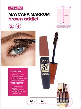 Máscar para Cilios Brown Addict c/12pçs Pink21