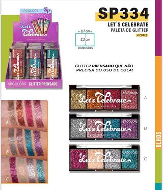 Paleta de Glitter Let's Celebrate/ 24pçs Sp-colors