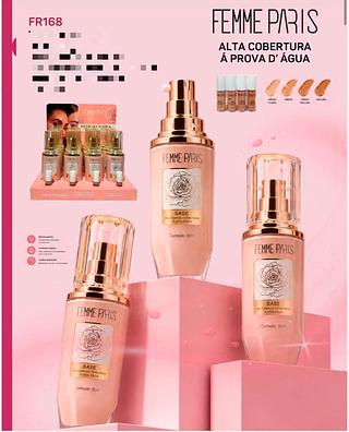Base alta cobertura a prova dagua /12pcs FEMME PARIS