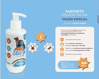 Sabonete liquido facial stitch c/12pcs CAPIVARA fenzza 180ml