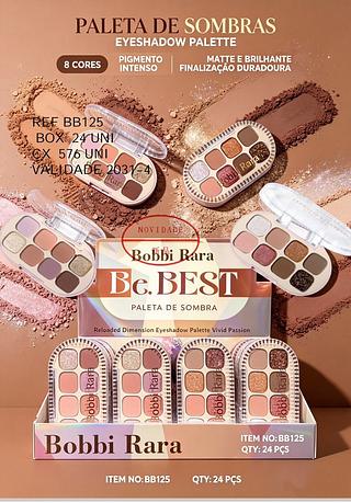 Paleta de sombras 8 cores c/24pcs BOBBI RARA