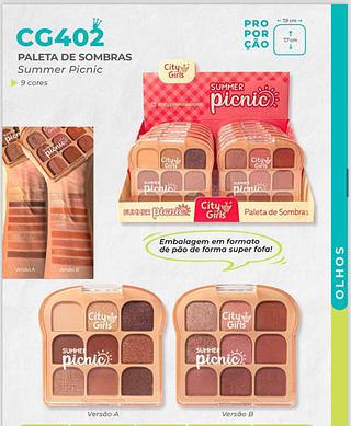Paleta de Sombras Summer Picnic c/12pçs City Girls