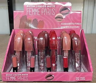 Batom Liquido Matte c/24pçs Femme Paris