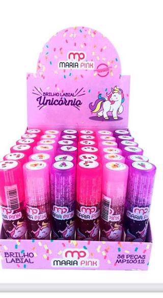 Brilho Labial Unicórnio/ 36UNID Maria pink (MP10012)