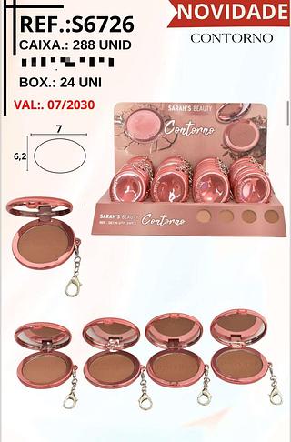 Contorno Com Chaveiro c/24pcs Sarah´s Beauty
