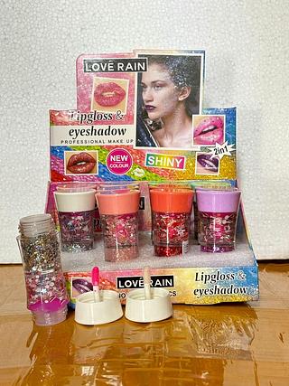 Lip Gloss e Eyeshadow c/12pcs (LR6204) LOVE RAIN
