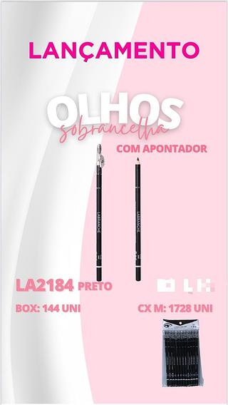 Lápis para Olhos Preto com Apontador /12pçs Labranche