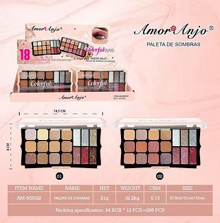 Paleta de sombras c/12pcs Amor Anjo