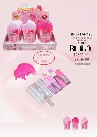 Lip Gloss com Presilhas c/12pçs Bobbi Rara