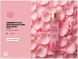SABONETE FACIAL ROSA DELICADA 120ML C/24PCS BELLE ANGEL