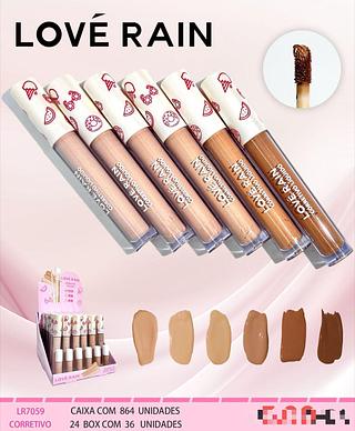 Corretivo Liquido c/36pcs LOVE RAIN
