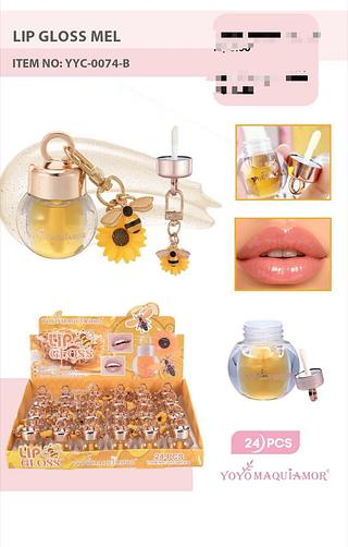 Lip gloss Mel/24pcs Yoyo maquiagem