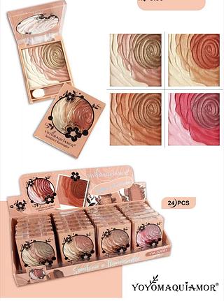 Sombra e iluminador /24pcs Yoyo maquiamor