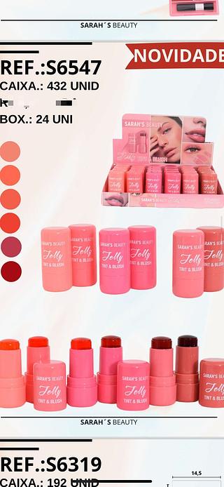 Jelly Tint e Blush c/24pcs SARAHS