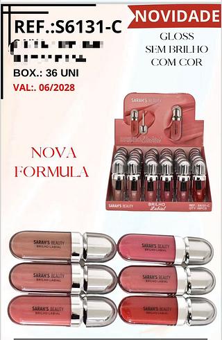 Gloss sem brilho com cor /36pcs SARAHS