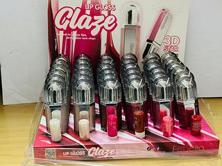 Lip gloss glaze 3d star /36pcs Febella