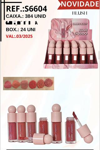 Blush Liquido c/24pçs Sarah´s Beauty