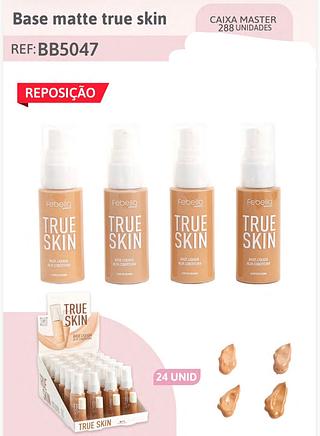Base liquido true skin cor claro c/24pcs FEBELLA