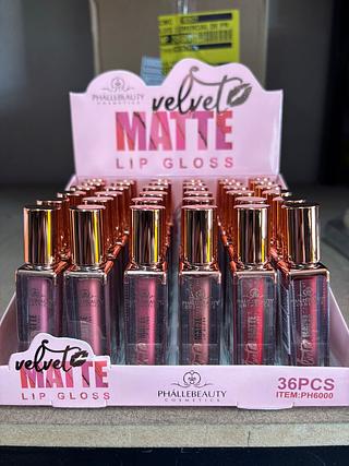 Lip Gloss Matte c/36pçs Phalle Beauty