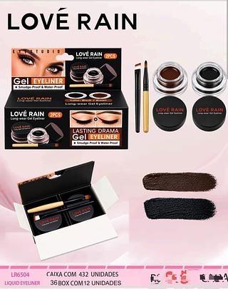 Gel para sobrancelhas Preto e Marrom C/12pcs LOVE RAIN