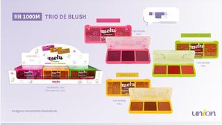 Trio de Blush c/24pçs Melu Ruby Rose