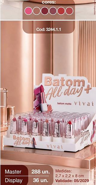 Batom All day+ matte/ 36pçs VIVAI