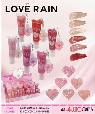 Lip Gloss c/24pcs LOVE RAIN