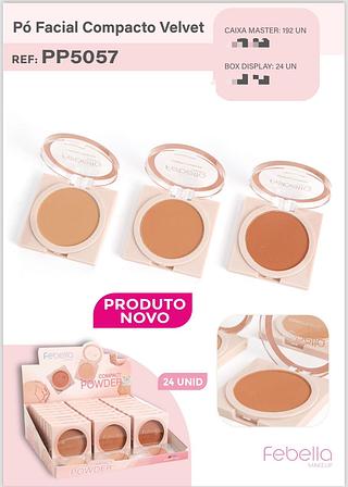 Pó Facial Compacto Velvet /24pçs Febella