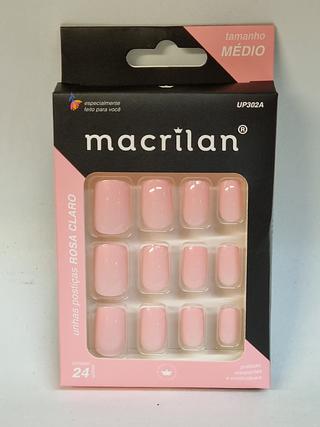Unha posticas (Rosa Claro) Médio Macrilan C/12pcs UP302A