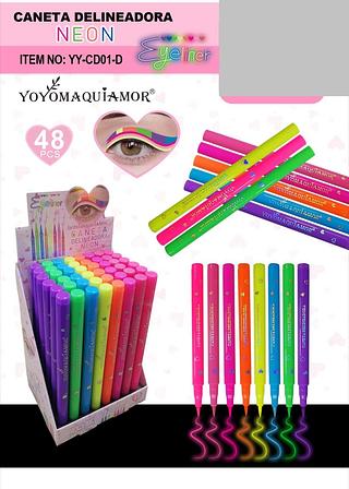 CANETA DELINEADORA 8 CORES C/48PCS