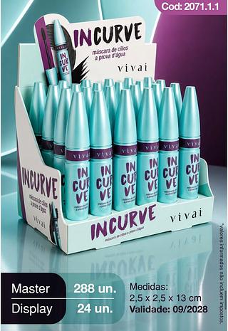 Mascara de cilios a prova d'água Incurve /24pçs VIVAI