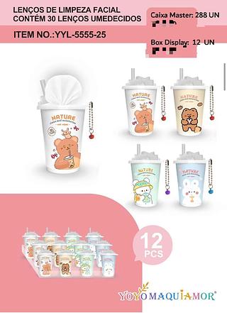 Lenco de limpeza facial c/30pcs YOYO MAQUIAMOR