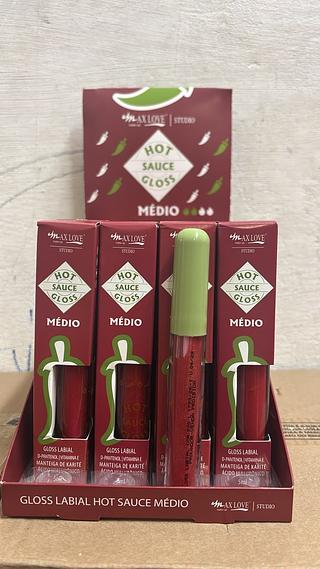 Gloss Labial Hot Sauce Medio c/28pcs (220) MAX LOVE
