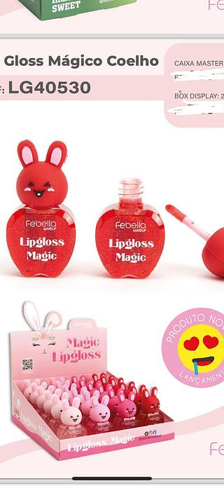 Lip Gloss Coelho Magico c/24pcs (LG40530) FEBELLA