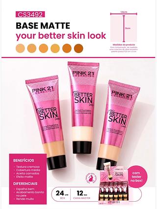 Base facial matte soft / 24pçs Pink21