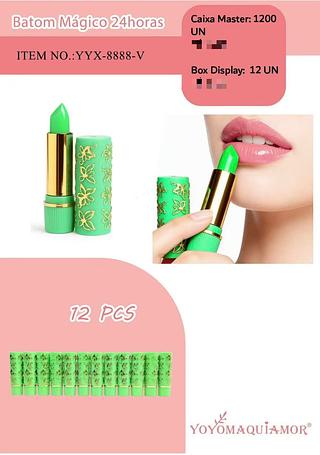 Batom 24h verte c/12pcs YOYO MAQUIAMOR