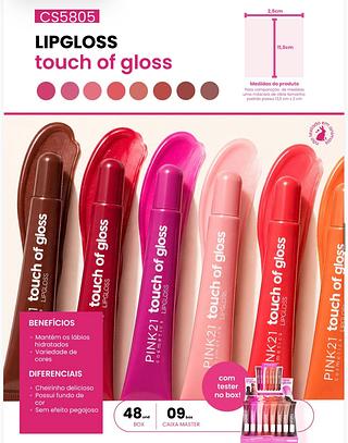 Lip gloss touch of gloss c/48pcs PINK 21