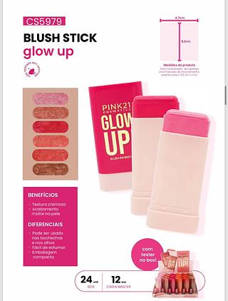 Blush Stick Glow Up c/24pçs Pink 21