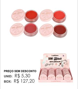 Blush Rosto Labios Olhos /24pcs LN05047 LUA NEVE PROMOCAO