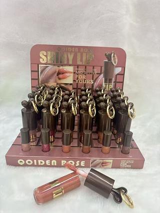 Lip Gloss com Chaveiro c/24pçs Golden Rose