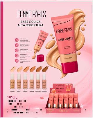 Base liquido alto cobertura /24pcs FEMME PARIS