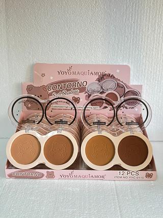 Paleta Contorno c/12pçs Yoyo Maquiagem