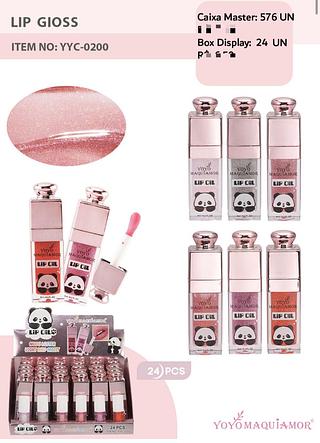 Lip Oil com Glitter /24pçs Yoyo Maquiagem