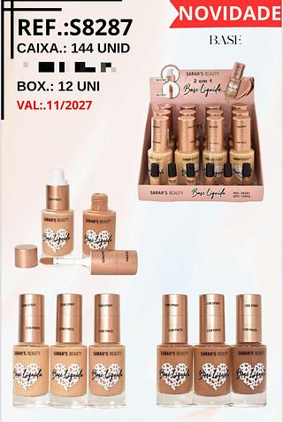 Base Liquida com Pincel /12pçs Sarah´s Beauty