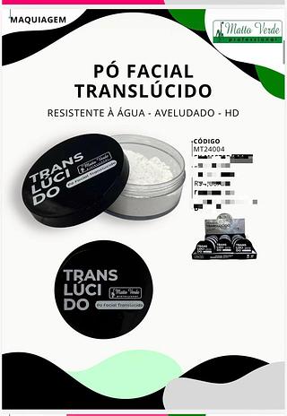 Pó Translúcido Resistente a água c/12pçs Matto Verde