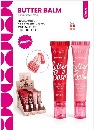 Lip gloss butter balm /24pcs FEBELLA