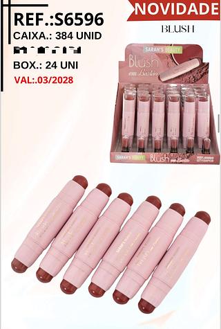 Blush em Bastão c/24pçs Sarah´s Beauty