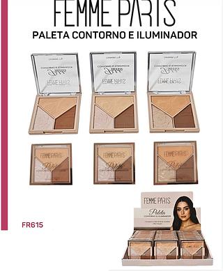 Paleta contorno de iluminador /24pcs Femme Paris